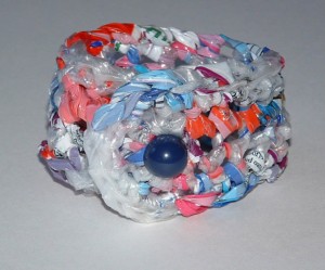 Recycled Blue Plastic Bracelet Recycled Blue Plastic Bracelet