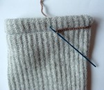 Crocheting Thrift Sweater Sleeve 3