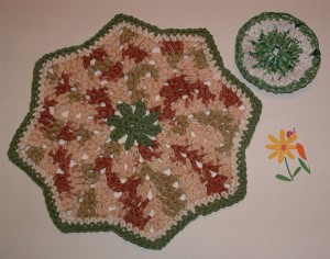 Green RR Dishcloth & Plarn Scrubbie